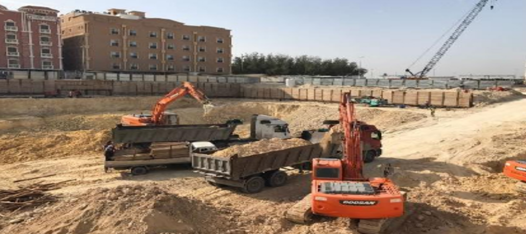 سحب مياه جوفية وتجفيف موقع